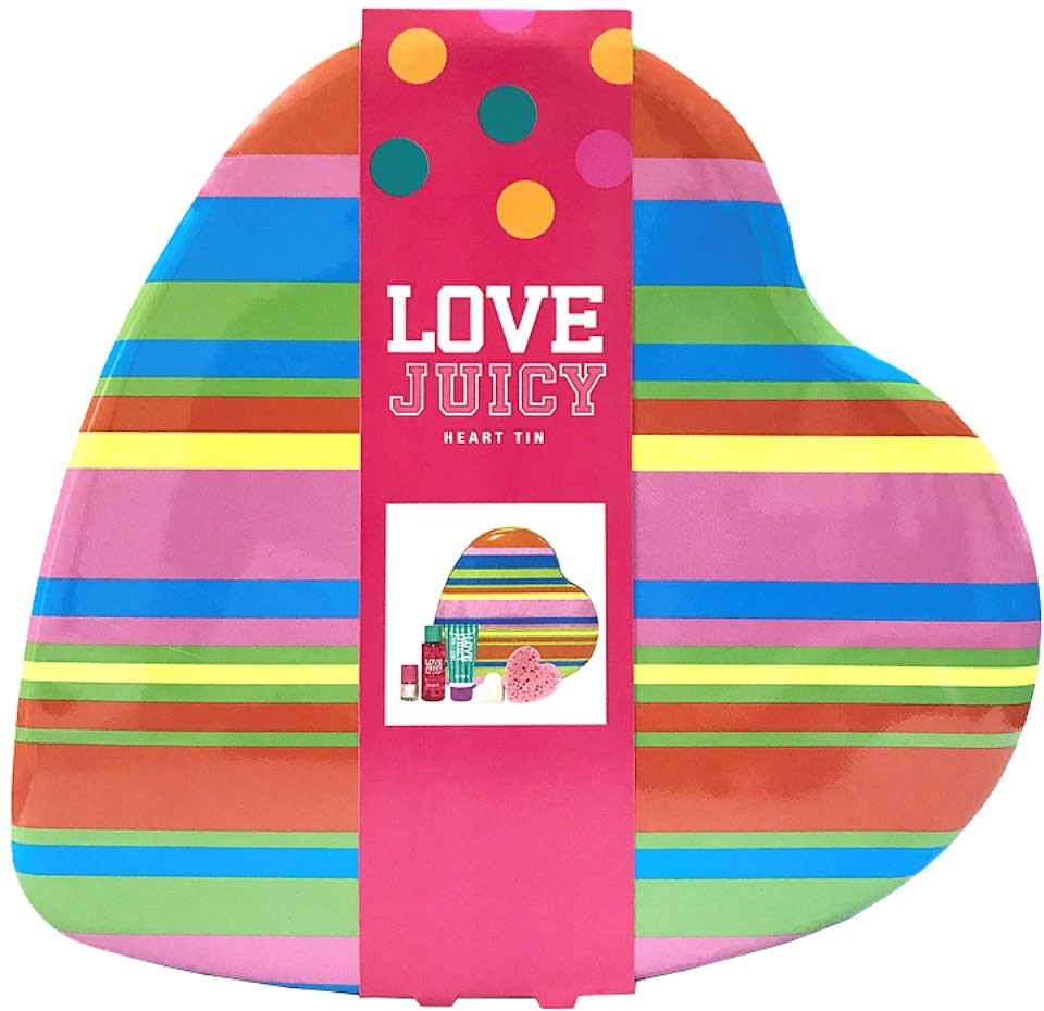 Love Juicy Heart Tin Toiletry Gift Set for Girls